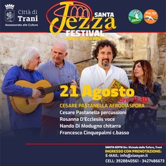 Estate tranese, oggi il terzo appuntamento con il jazz: a Santa Geffa arriva Cesare Pastanella Afrodiaspora