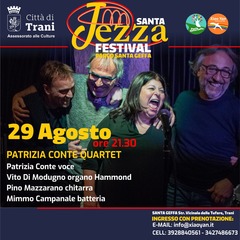 Estate tranese, ultimo appuntamento con il jazz a santa Geffa: oggi Patrizia Conte Quartet