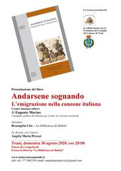 L'emigrazione nella canzone italiana: oggi, a Trani, Eugenio Marino presenta «Andarsene sognando»