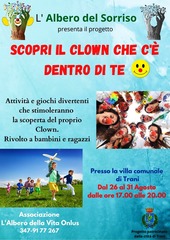 «Scopri il clown che c'è in te», fino a questa sera attività per bambini nella villa comunale di Trani