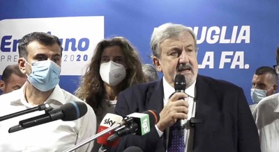 Regionali 2020, Michele Emiliano a Trani ottiene il 52,20%. Il governatore: «In Puglia è ancora primavera»