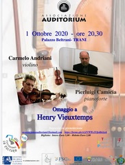 Trani, oggi a palazzo Beltrani l'omaggio a Henry Vieuxtemps