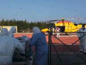 VIDEO. Asl Bat, donna positiva al Covid trasportata da Barletta a Lecce in elicottero